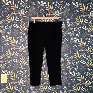 Chico’s Classic Black Pull On Trousers Size 2P or 12P